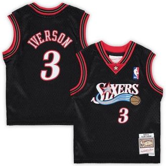 Mitchell & Ness Infant Mitchell & Ness Allen Iverson Black Philadelphia 76ers 2000/01 Hardwood Classics Retired Player Jersey at Nordstrom, Size 12M