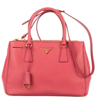 Prada Small Double Zip Galleria Tote Small schoudertas