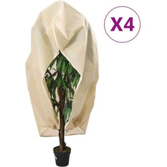 vidaXL Cubiertas Para Plantas Con Cremallera 4 Uds 70 G/m&sup2; 3,93x3,5 M Vidaxl