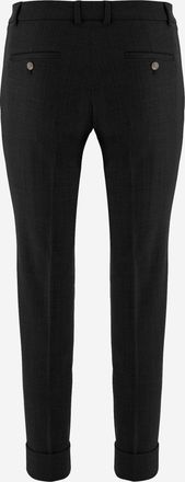 Ql2 Quelledue Womens Trousers Margot Black Wool-Blend