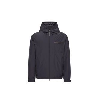 Moncler Moncler Austerin Hooded Short Down Jacket, Men, Blue, Size: 0