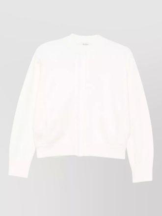 Max Mara ribbed wool round neck long sleeve cardigan