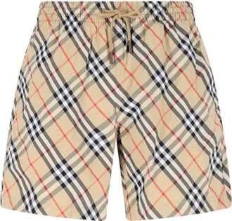 Burberry Pantaloncini Da Mare Check
