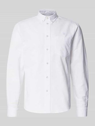 Wood Wood Regular Fit Freizeithemd mit Button-Down-Kragen Modell Adam in Weiss, Gr&ouml;&szlig;e L