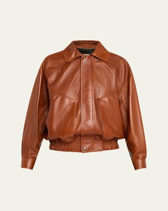 Saint Laurent Oversized Leather Jacket