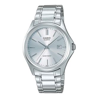 Casio Mens Silver Dial Analog Watch with Stainless Steel Bracelet - MTP-1183A-7A
