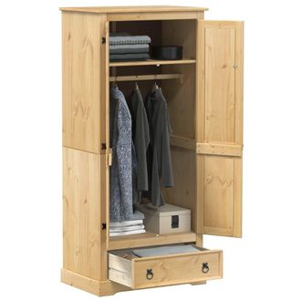 vidaXL Armario Corona Madera Maciza De Pino 76x50x170 Cm Vidaxl