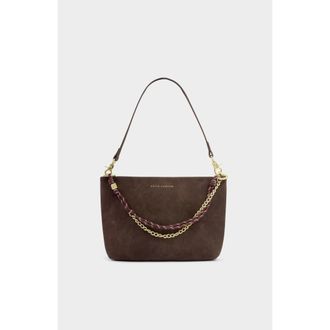 Katie Loxton Cord Small Shoulder Bag in Bitter Chocolate Suedette at Nordstrom