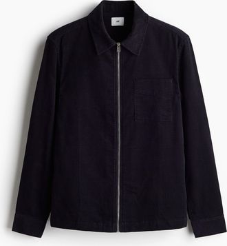 H&M Overshirt aus Cord in Regular Fit - Blue