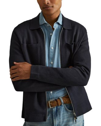 Reiss Rivers Zippered Wool Top