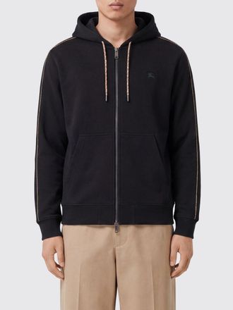 Burberry Felpa zip-up relaxed fit in cotone con cappuccio e logo EKD