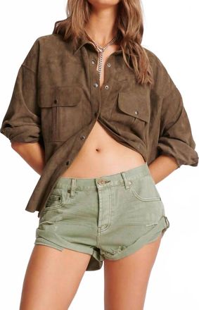 One Teaspoon Bandit Low Waist Shorts In Super Khaki