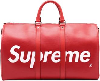 Louis Vuitton 2017 Supreme Epi Keepall Bandouliere 45 reistas - Rood