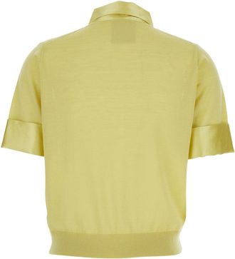 Semicouture Womens Polo Shirt Yellow Wool Virgin T-Shirts & Jerseys