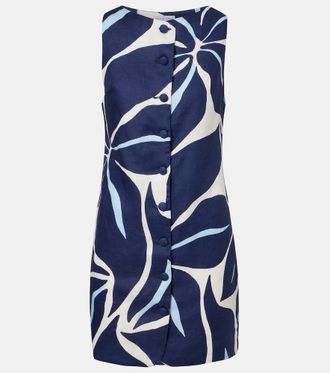 Cala de la Cruz Rhoda printed linen minidress
