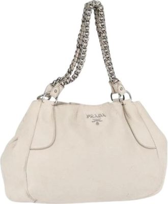 Prada Pre-owned Handbags, female, White, Size: ONE SIZE Pre-owned Vintage Handbag