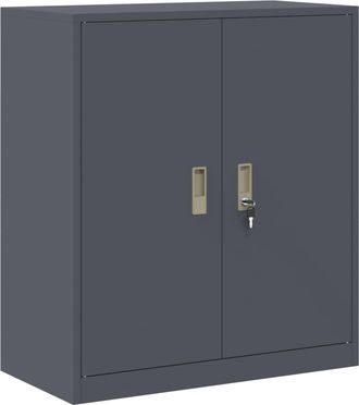 vidaXL Armario De Almacenamiento Antracita 80 X 40 X 90 Cm Acero Vidaxl