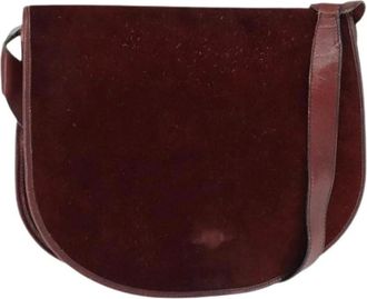 Balenciaga Pre-owned Cross Body Bags, female, Red, Size: ONE SIZE Pre-owned Suede Cross Body Bag