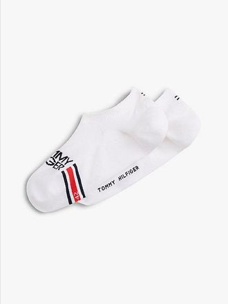 Tommy Hilfiger 2-Pack Logo Stripe Footie Socks
