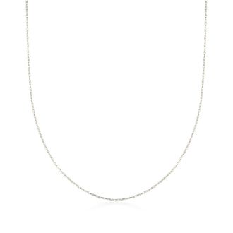Ross-Simons 0.7mm 14kt White Gold Rope-Chain Necklace