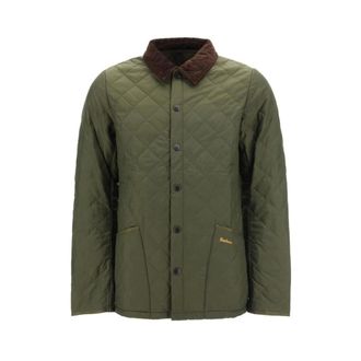 Barbour Light Jackets, male, Green, Size: XL Heritage Liddesdale Quilted Jacket