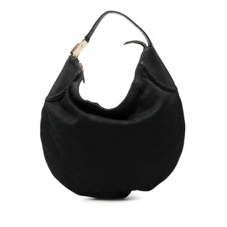 Gucci Pre-owned Womens Gg Canvas Hobo - Black Textile - One Size