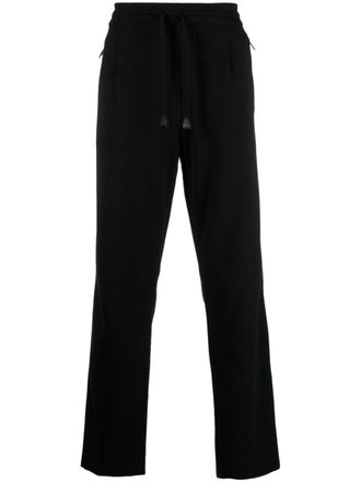 Brioni drawstring-waist straight-leg trousers - Black