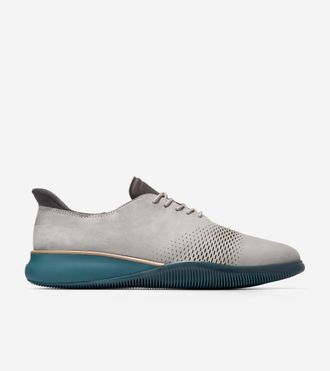Cole Haan Mens 6.ZER&Oslash;GRAND Laser Quick-On Oxford Shoes - Grey Size 10.5