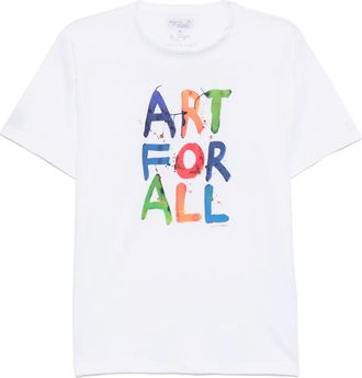 agnès b. x Gilbert & George jersey T-shirt - men - Cotton - M - White