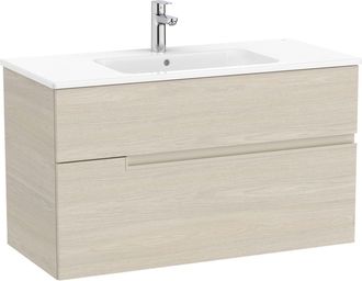 Roca Pack Mueble Base De Dos Cajones + Lavabo Unik Victoria-n - Roca Color: Fresno Claro