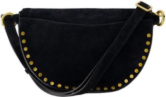 Isabel Marant Studded Calfskin Crossbody Bag Black