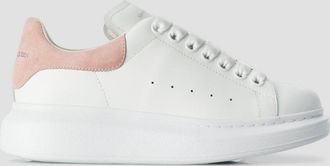 Alexander McQueen White And Pink Leather Sneakers