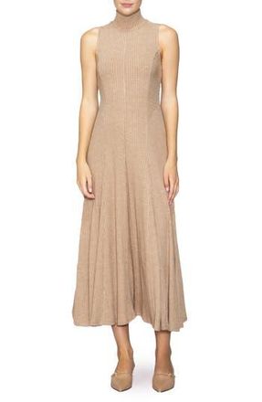 Melloday Sleeveless Turtleneck Midi Dress in Brown at Nordstrom Rack, Size X-Small