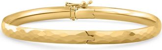 Pompeii3 5mm Hammered Bangle Bracelet 18k Yellow Gold Over Silver
