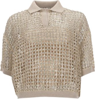 Brunello Cucinelli Brunello Cucinelli Silk And Linen Knit Polo Shirt