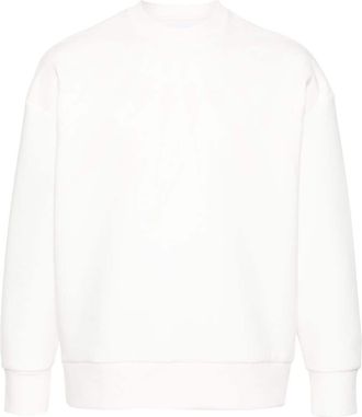 Neil Barrett Thunderbolt-print scuba-jersey sweatshirt - men - Polyester/Cotton/Elastane/Cotton/Elastane - S - White