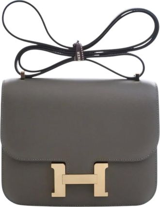 Herm&egrave;s 2023 Mini Evercolor Verso Constance 18 crossbody bag - Grigio