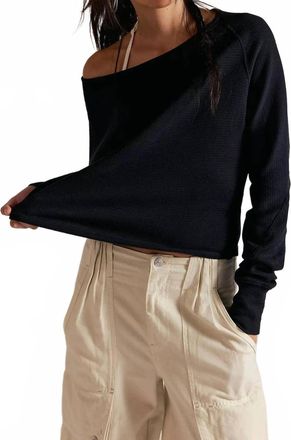 Free People Jess Long Sleeve Shirt In Black