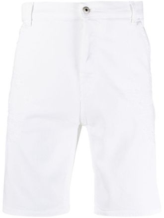 Dondup distressed-effect cotton shorts - White