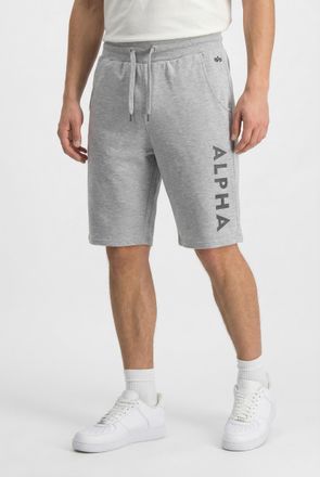 Alpha Industries Sweatshorts ALPHA INDUSTRIES Jersey Short, Herren, Gr. XXL, N-Gr, grau (grau heather), angeraute Sweatware, Obermaterial: 100% Baumwolle, bedruckt, sc