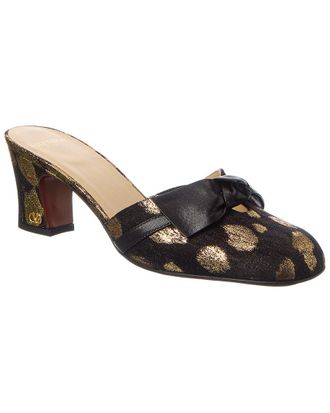 Valentino 60 Jacquard & Leather Mule