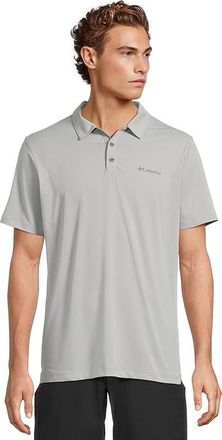 Columbia Tech Trail Utility Polo Mens Short Sleeve Knit Columbia Grey : LG, Elastane/Polyester