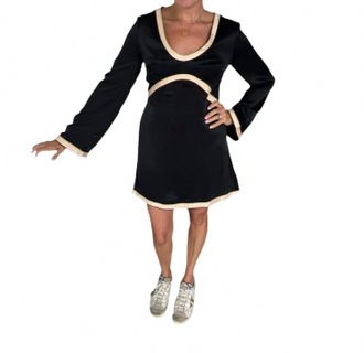 SANCIA Luella Bell Sleeve Mini Dress In Black