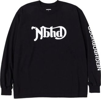 Neighborhood T-shirt girocollo con dettaglio sulla manica - Nero
