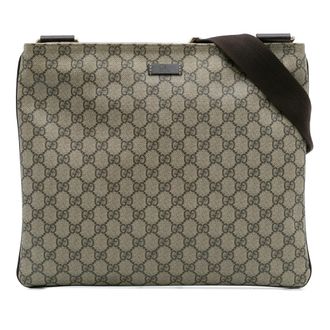 Gucci Pre-owned Womens Gg Supreme Crossbody - Silver Textile - One Size