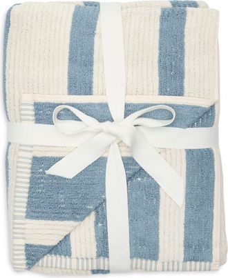 Nordstrom Rack 2-Pack Reversible Stripe Bath Towel in Blue Citadel at Nordstrom Rack