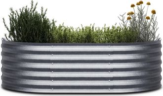 Blumfeldt Blumfeldt Maceta Elevada High Grow Extended De 150 X 43 X 60 Cm De Chapa Ondulada De Acero F&aacute;cil De Montar A Prueba De &Oacute;xido Y Heladas