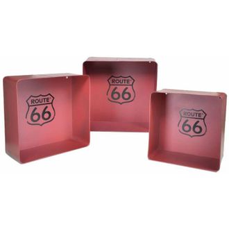 Vacchetti Vacchetti - Mensola mensole ferro metallo bristol rosso 1 quadrata cm40,5x15h40.5