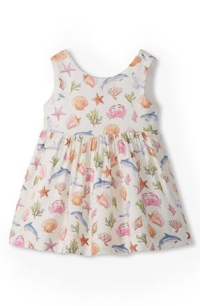 Hatley Kids Sea Life Print Sleeveless Dress in Natural at Nordstrom, Size 12-18M
