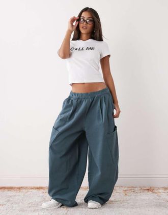 Collusion XL - Pantaloni cargo a palloncino grigio ardesia